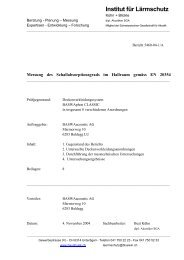 Bericht 3269-96-1 - Institut für Lärmschutz Kühn + Blickle