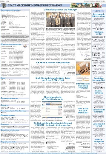 Amtsblatt 10. KW.qxd - Stadt Meckenheim