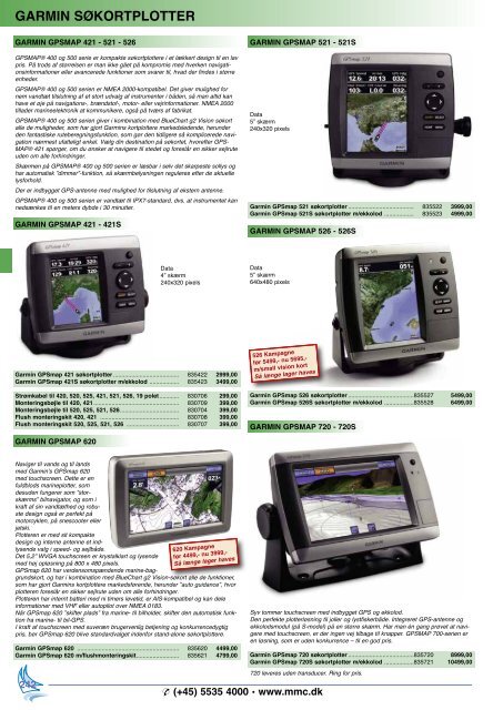 GARMIN SØKORTPLOTTER - Masnedø Marinecenter