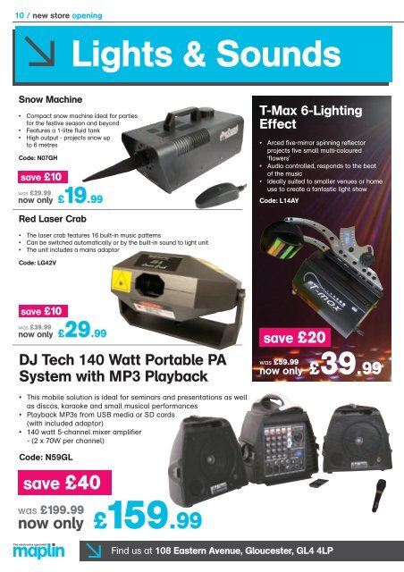 Gloucester Leaflet:Gloucester Leaflet - Maplin