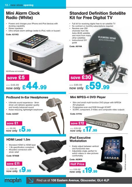 Gloucester Leaflet:Gloucester Leaflet - Maplin