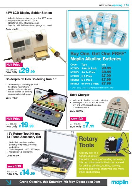 Gloucester Leaflet:Gloucester Leaflet - Maplin