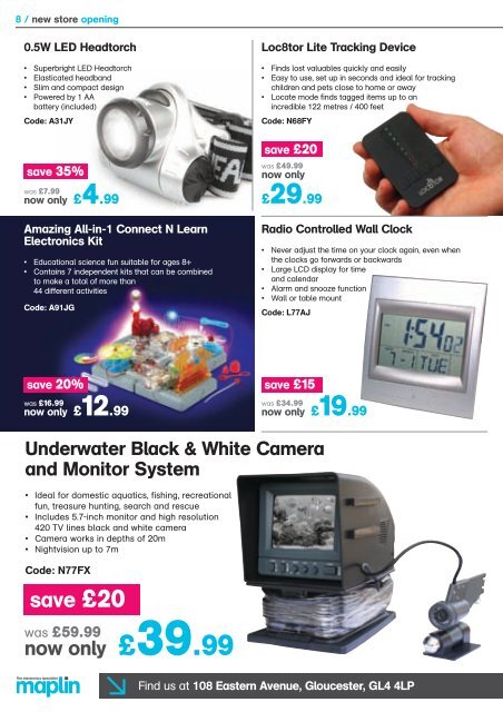 Gloucester Leaflet:Gloucester Leaflet - Maplin