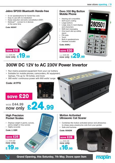 Gloucester Leaflet:Gloucester Leaflet - Maplin