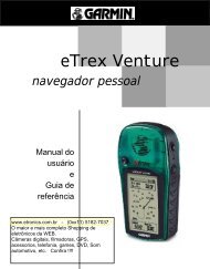 Manual em portugues do GPS Garmin etrex Venture - Etronics