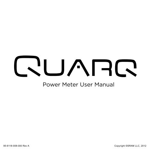 Power Meter User Manual English Only - Quarq