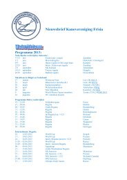 Nieuwsbrief Kanovereniging Frisia Programma 2013