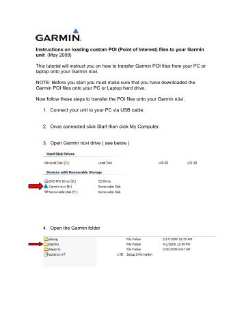 Instructions on loading custom POI files to your garmin unit