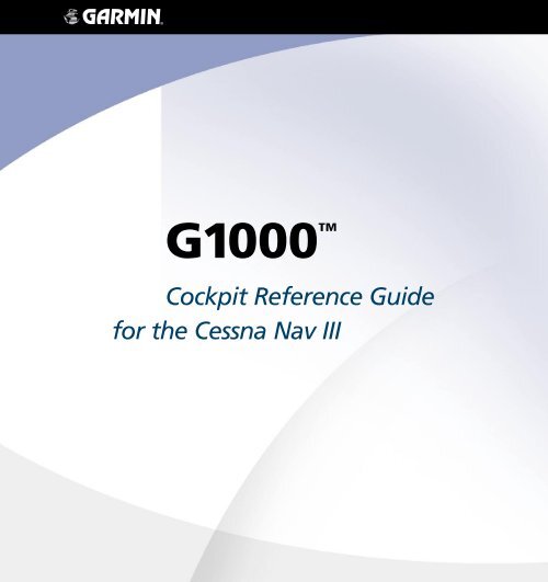 G1000 Cockpit Reference Guide - Garmin