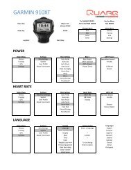 garmin 910xt - Quarq