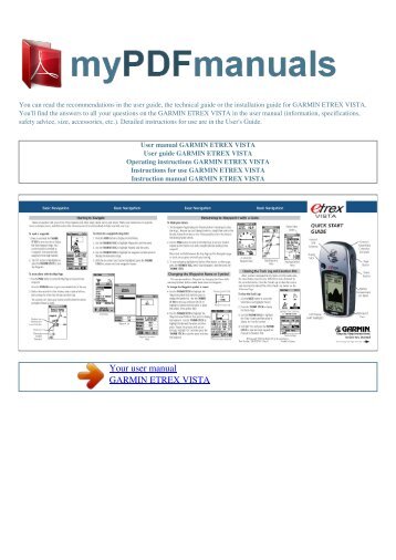 garmin summit etrex manual