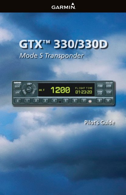 fup At håndtere Inspektion GTX™ 330/330D - Garmin