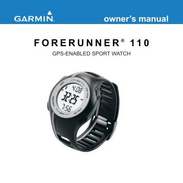 Forerunner 110 Owner's Manual - Garmin