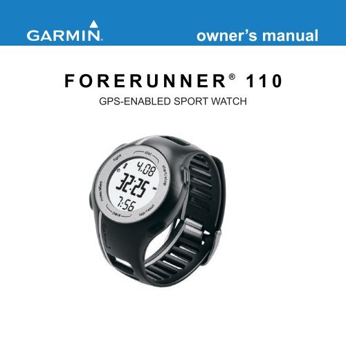 Forerunner 110 Owner s Manual Garmin