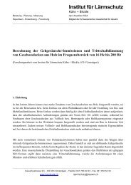 Bericht 3269-96-1 - Institut für Lärmschutz Kühn + Blickle
