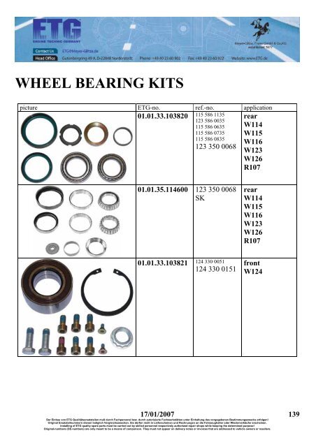 mercedes parts - Meyer Glitza