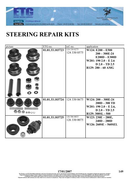 mercedes parts - Meyer Glitza