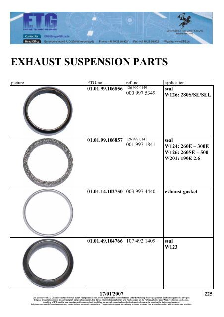 mercedes parts - Meyer Glitza