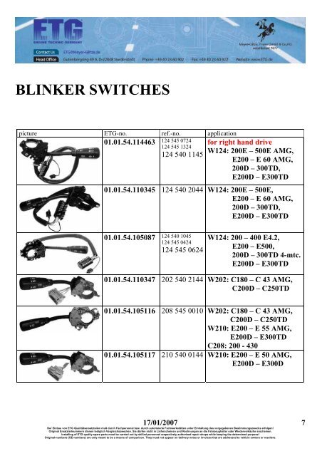 mercedes parts - Meyer Glitza