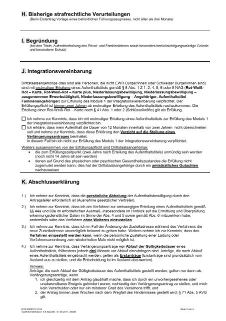 Antrag Auf Verlängerung Des Aufenthaltstitels Letzte Aufenthaltsberecht