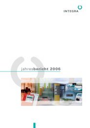 jahresbericht 2006 - INTEGRA Holding AG