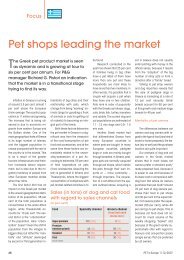 Pet shops leading the market - PET-global