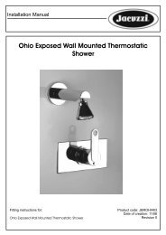 Ohio Exposed Wall Mounted Thermostatic Shower - Jacuzzi