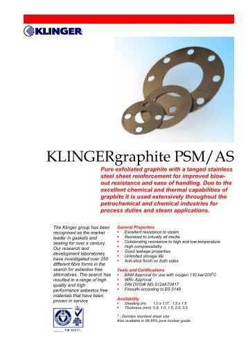 KLINGERgraphite PSM/AS - Chryssafidis