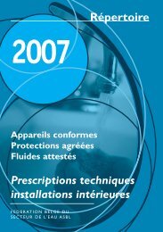 Répertoire Prescriptions techniques installations intérieures