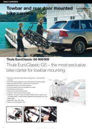 Towbar and rear door mounted bike carriers Thule EuroClassic G5 ...
