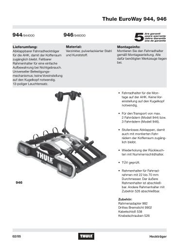 Thule EuroWay 944, 946