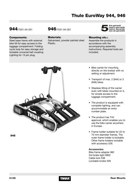 Thule EuroWay 944, 946