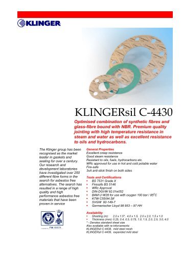 KLINGERsil C-4430 - RH Nuttall