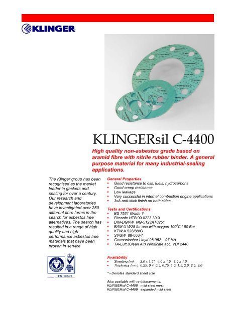 KLINGERsil C-4400 - RH Nuttall