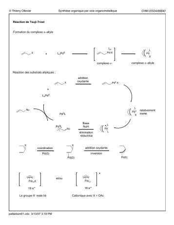 Réaction de Tsuji-Trost Formation du complexe π−allyle LnPd0 ...