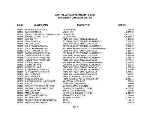 DEC 2007 CHKREG.txt - BoardDocs