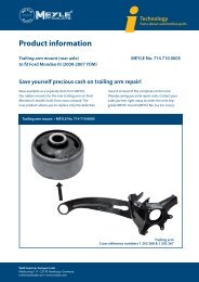 Product information - Trailing arm mount (rear axle) - Meyle