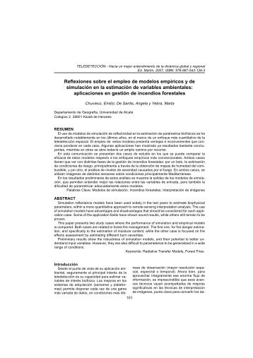 Reflexiones sobre el empleo de modelos empíricos y - Asociación ...