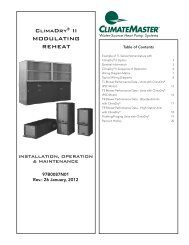 ClimaDry® II MODULATING REHEAT - Climatemaster