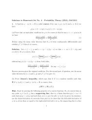 Solutions to Homework Set No. 4 – Probability Theory (235A), Fall ...