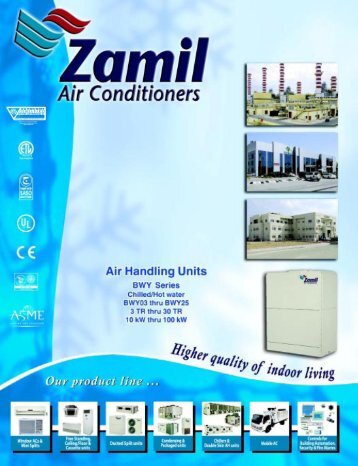 dimensions - Zamil Air Conditioners