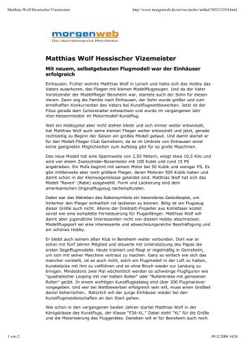 Matthias Wolf Hessischer Vizemeister