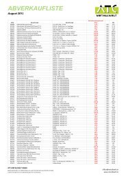ABVERKAUFLISTE - ATC Metallwelt