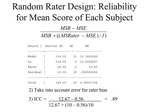 Lecture 4: Principles of Psychometrics: Reliability II - jhsph ocw