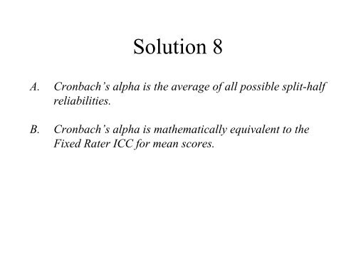 Lecture 4: Principles of Psychometrics: Reliability II - jhsph ocw