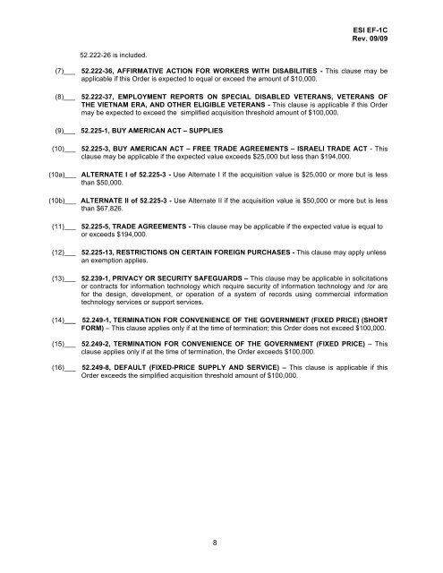 EF-1C Terms and Conditions for Orders for - General Atomics ...