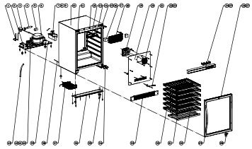 WCR5403SS爆炸图 Model (1) - Avanti Products