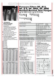 Pressure Filters DF...M A, DF...Q E, DF...MHA, DF...MHE