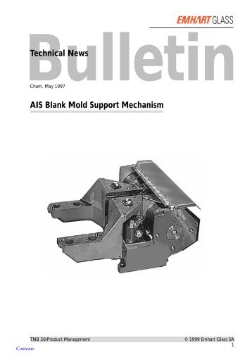 Technical News AIS Blank Mold Support Mechanism - Emhart Glass