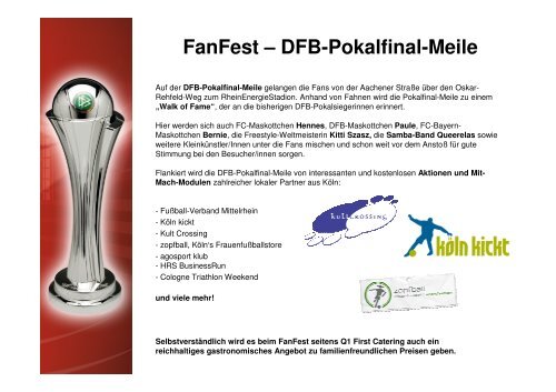 DFB-Pokalfinale der Frauen in Köln - Manuela Ferling Management